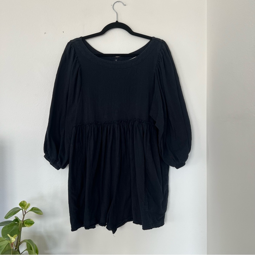 Free People Beyond Obsessed Black Romper - Picture 3 of 9